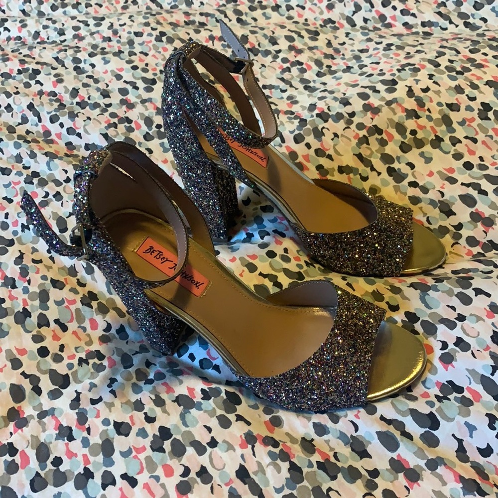 Betsy Johnson Glitter Heels